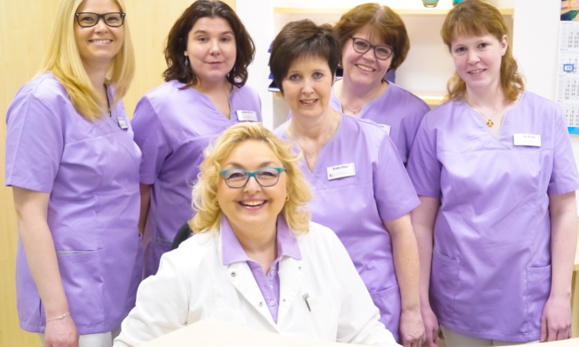 Das Praxisteam von Dr. Monika Raussen
